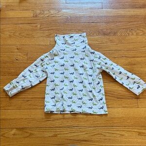 Little English Long Sleeve Dino Print Shirt - Green and Blue